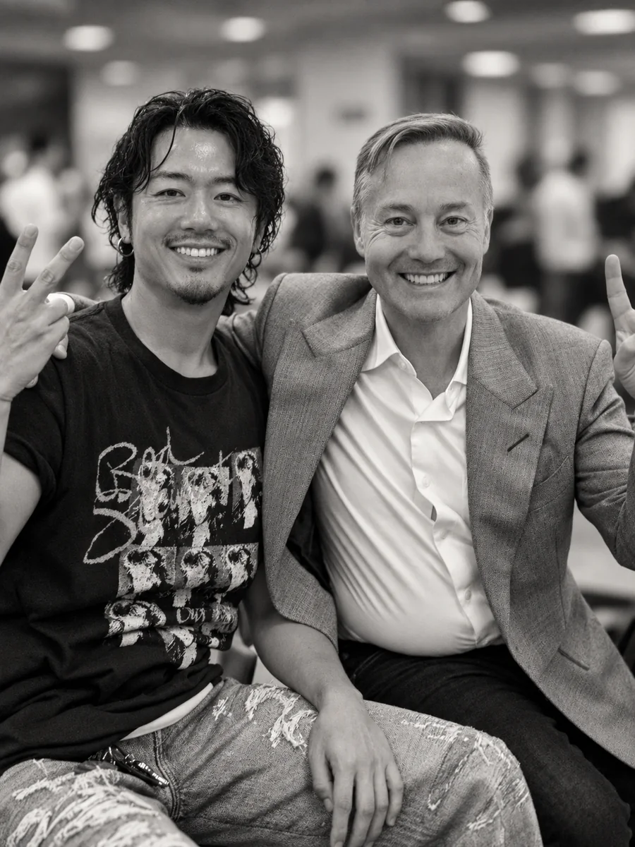 Koji Iinuma with Jason Calacanis